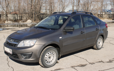 Рейлинги для автомобиля LADA GRANTA Лифтбек (2014- ) с боковым резьбовым креплением (черные) под багажники АПС (0229-РК-02)