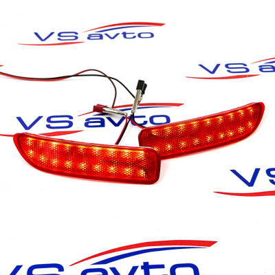 Диодные катафоты в задний бампер Лада Ларгус