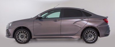 Накладки на пороги "Xmug" Лада Веста (седан, SW)