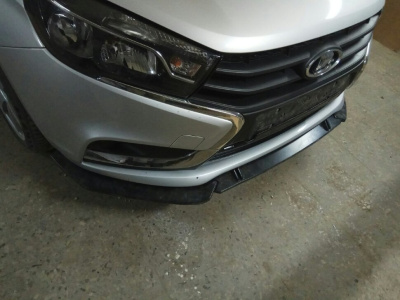 Сплиттер переднего бампера (шагрень) "ASM VTS 2.0" Лада Веста (0060)