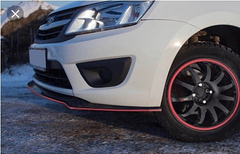 Сплиттер переднего бампера "LSD" Лада Гранта