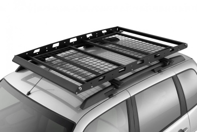 Багажник-корзина двухсекционная универсальная с основанием-решетка (ППК) 1630х1100мм под поперечины на крышу автомобиля (UNI-XX-330708.00)