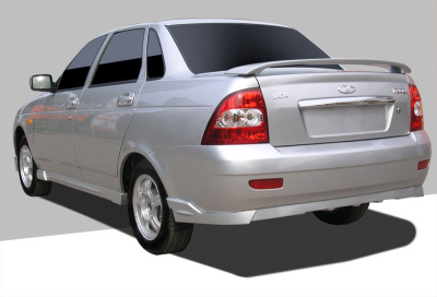 Накладка на задний бампер "Кураж" Лада Приора