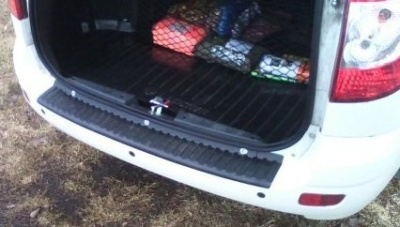 Накладка-порожек заднего бампера Лада Приора