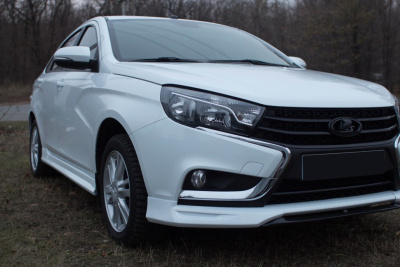 Пороги (под окраску) "ASM" Лада Веста седан, SW (0022)