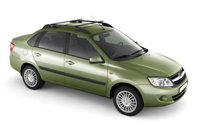 Рейлинги с поперечинами "Усиленные" (серебристые) LADA GRANTA Седан 2011, KALINA Седан 2004-2013 (LGR551503)