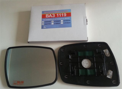 Элемент зеркальный с обогревом Лада Калина 2, Гранта (квадратный моторедуктор)