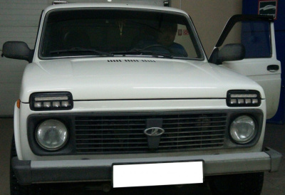 Подфарники (надфарники) "Classic" светодиодные LED с функцией ДХО Лада 4*4 поворотник нижний
