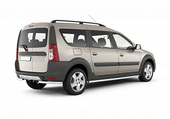 Защита порогов прямая Ø51мм (НПС) Лада Ларгус Cross 2015- (LLC220301)