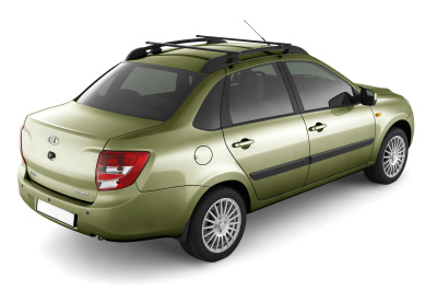 Рейлинги с поперечинами "Усиленные" (черные) LADA GRANTA Седан 2011, KALINA Седан 2004-2013 (LGR551504)