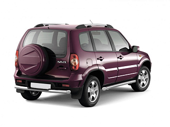 Защита порогов вогнутая Ø63мм (НПС) CHEVROLET Niva 2009-2020/ LADA Niva 2020-/ LADA Niva Travel 2021- (LNV220301)