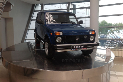 Защита переднего бампера одинарная Ø63мм (НПС) LADA "4х4 2121" 1995- (LNI220201)