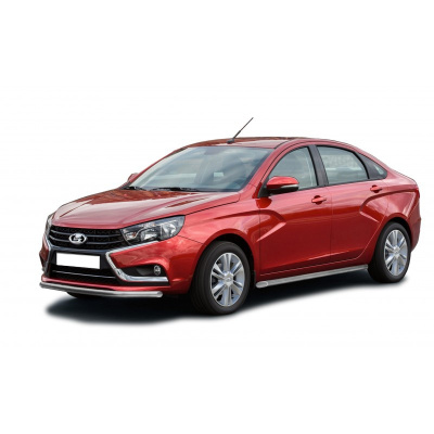 Защита порогов «Труба» (d.51) Лада Веста (арт. 3435)