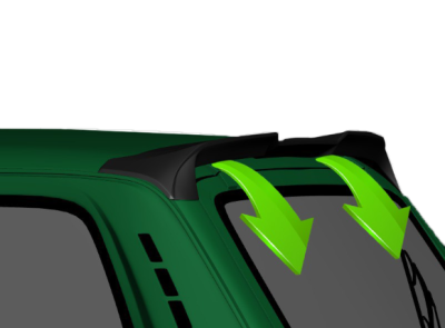 Спойлер Лада 4х4 аэродинамический подготовленный к окраске (грунтованный)