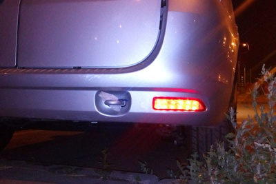 Диодные катафоты в задний бампер Лада Ларгус