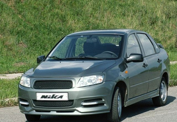 Накладки на пороги "Ника-2" Лада Гранта