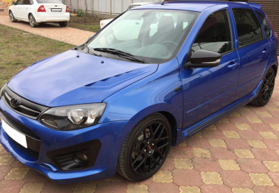 Капот стеклопластиковый "AVR" (Вариант 1) Лада Гранта, Калина 2 (под окраску)