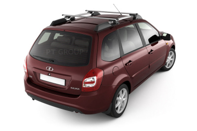 Рейлинги с поперечинами усиленные (черные) LADA Kalina II Универсал 2013-2018/ LADA Granta Универсал 2018- (LKD-13-551613.33)