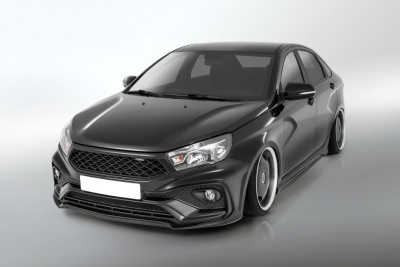 Бампер передний "Quasar Romb" Лада Веста (седан, SW)