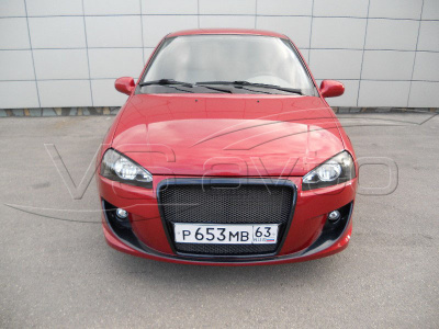 Бампер передний ВАЗ 1117-1119 "Я робот" (ПТФ)