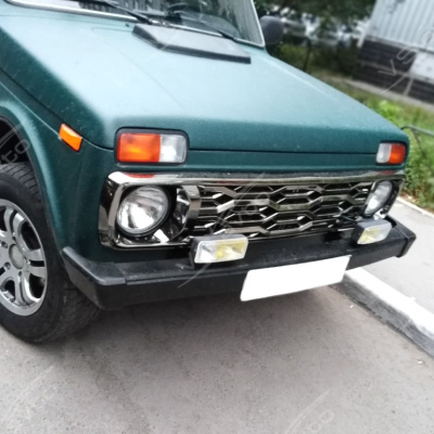 Решетка радиатора Titan темный хром (без места под шильдик) на Лада 4Х4, Urban