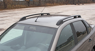 Рейлинги (черные) для автомобиля LADA GRANTA Седан (2011- ), LADA KALINA Седан (2004-2011), Datsun on-DO (2014- ) с боковым резьбовым креплением под багажники АПС (0217-РК-02)