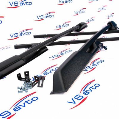 Рейлинги с поперечинами усиленные (черные) под крышу с ребром / LADA Kalina Универсал 2004-2013 (LKA551512)