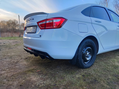 Диффузор заднего бампера (шагрень) "ASM VTS" Лада Веста (0049)