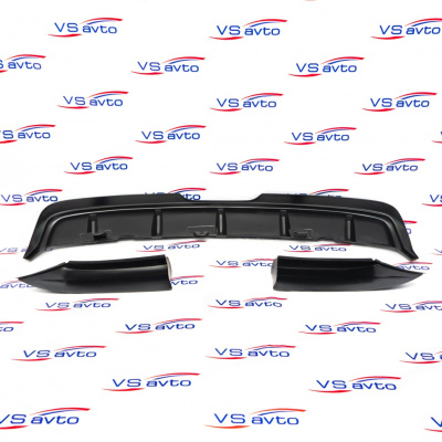 Накладка заднего бампера (клыки + диффузор) Лада Веста