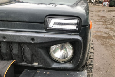 Подфарники диодные (тонированные) Лада 4х4