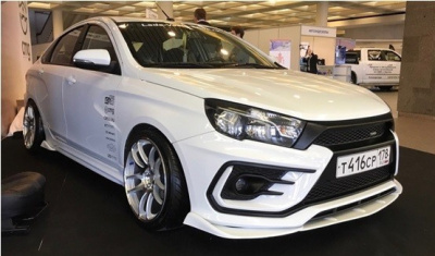 Сплиттер переднего бампера Лада Веста