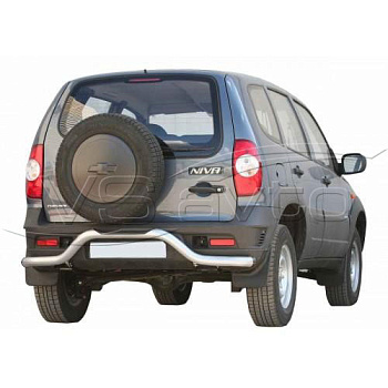 Защита заднего бампера труба с проступью «Волна» 2123 Шевроле Нива (арт. 0166 RS)