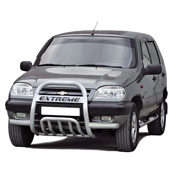 Передок с доп. защитой двигателя «Низ с трубой с усами» 2123 Шевроле Нива (арт. 3101)