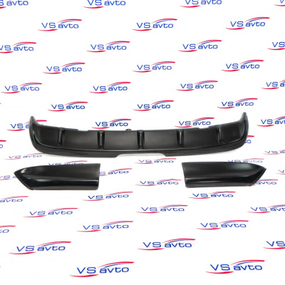 Накладка заднего бампера (клыки + диффузор) Лада Веста