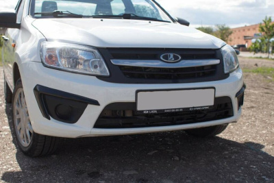 Канарда переднего бампера "ASM Volta" Лада Гранта седан (0055)