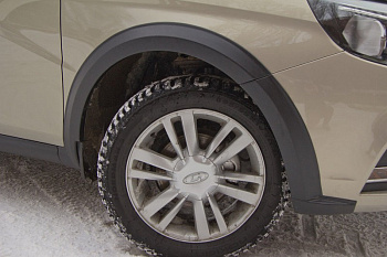 Накладки на арки и пороги Лада Веста, Веста SW (Cross-комплект)