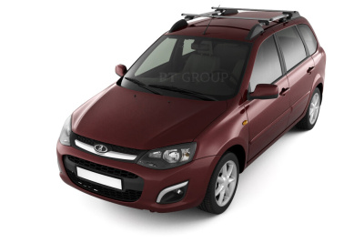 Рейлинги с поперечинами усиленные (черные) LADA Kalina II Универсал 2013-2018/ LADA Granta Универсал 2018- (LKD-13-551613.33)