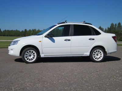 Рейлинги (серые) для автомобиля LADA GRANTA Седан (2011- ), LADA KALINA Седан (2004-2011), Datsun on-DO (2014- ) с боковым резьбовым креплением под багажники АПС (0217-РК-11)