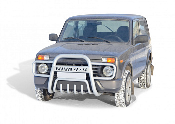 Передок с прямыми ушами с доп. защитой двигателя (d63.5) Urban 4x4 (арт. 0379)