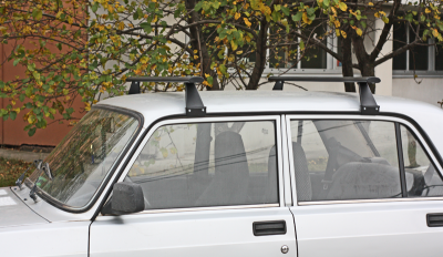 Багажники "АЭРО" с креплением за водосток (1200 мм., серые) ВАЗ 2101-2107 (2040-01-А12-1-11)