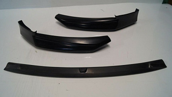 Сплиттер переднего бампера "Кураж" (клыки + вставка) Лада Веста (седан, SW)