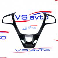 Накладка руля "люкс" черный лак Лада Веста, X-Ray