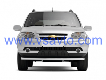 Защита переднего бампера одинарная Ø63мм (НПС) CHEVROLET Niva 2009-2020 / LADA Niva 2020- (LNV220204)