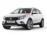 Коврики "EVA" Лада Веста SW Cross комплектация с верхним багажником на фальшпол (2017 -)