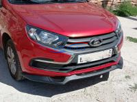 Сплиттер переднего бампера (шагрень) "ASM" Лада Гранта FL (0094)