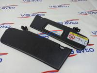 Козырьки солнцезащитные с зеркалом (черные) Шевроле Нива