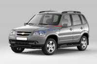 Защита порогов с площадкой Ø63мм ШАГРЕНЬ (ППК) CHEVROLET Niva 2009-2020/ LADA Niva Travel 2021- (LNV330308)