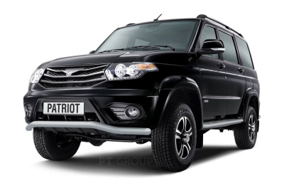 Защита переднего бампера Ø63мм "Волна" ИСКРА Серебристый (ППК) UAZ Patriot 2014- (UZP-14-330213.11)