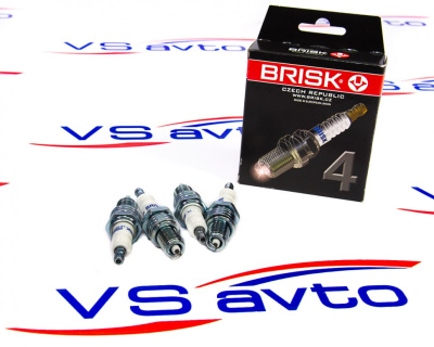 Комплект свечей зажигания (1.0) (8-ми кл. ДВС) "Brisk" LR15YC-1 ВАЗ 2101-2107, 2108-21099, 2110-2112, 2113-2115, Лада Калина