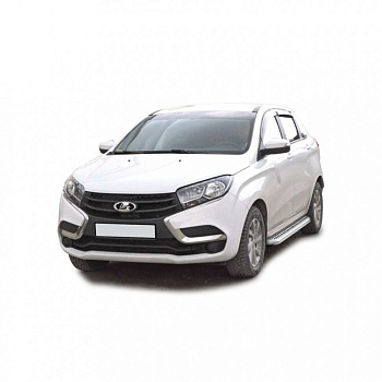 Защита порогов с резинкой «Эксклюзив» (d.51) Lada X-Ray (арт. 3455)